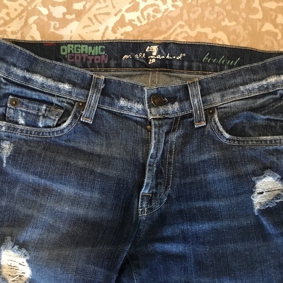 7 For All Mankind Organic Cotton Jeans Sz 26 - Picture 4 of 7
